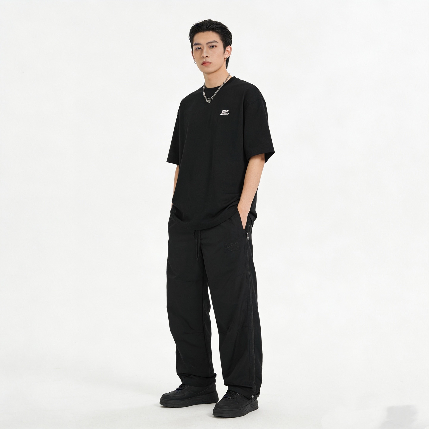 Stussy x Nike FW25 Utility Pants Side Zipper Design H290 - 1