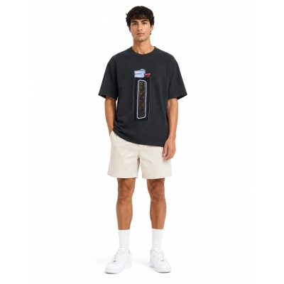Alexander Wang 2026 New Season Lighter Trend Graphic Print Black Short Sleeve T-Shirt 01