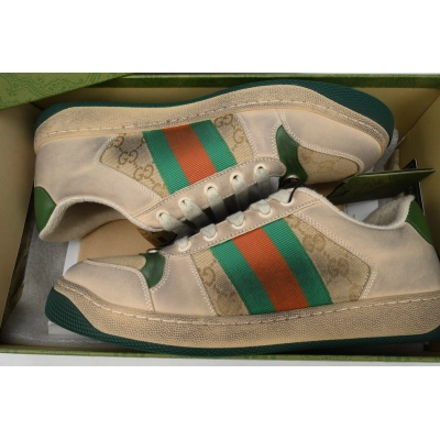 Apricot Green Gucci Screener Low-top Lace-up Fashion Sneakers 02