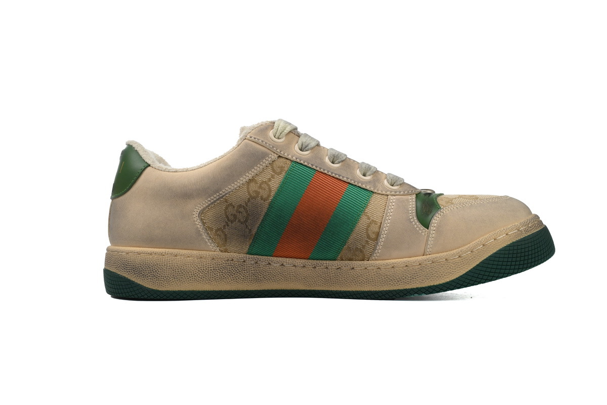 Apricot Green Gucci Screener Low-top Lace-up Fashion Sneakers