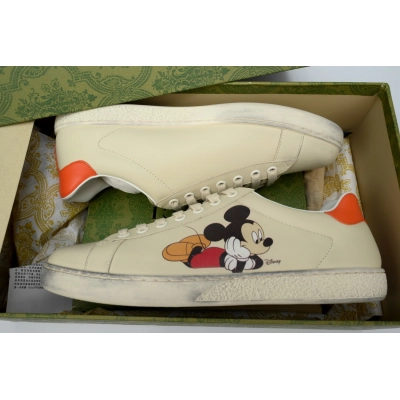 Beige Rat Year Limited GUCCI ACE E Disney Mickey Print Fashion Sneaker 02