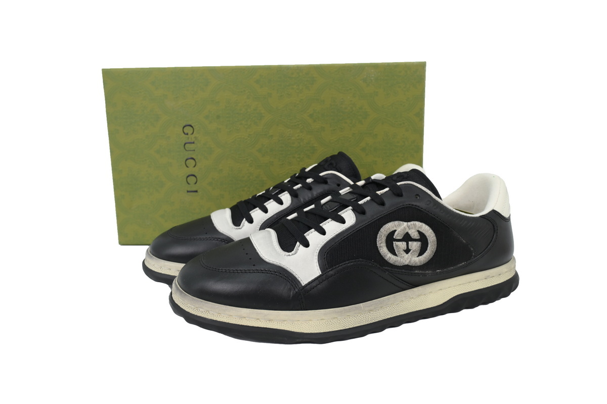 Black Gucci MAC 80 Low-top Lace-up Fashion Sneakers