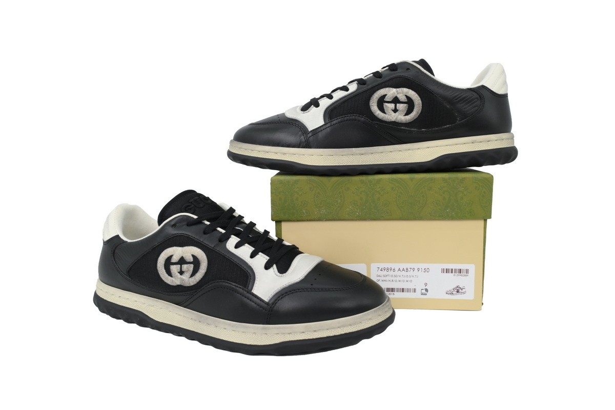 Black Gucci MAC 80 Low-top Lace-up Fashion Sneakers