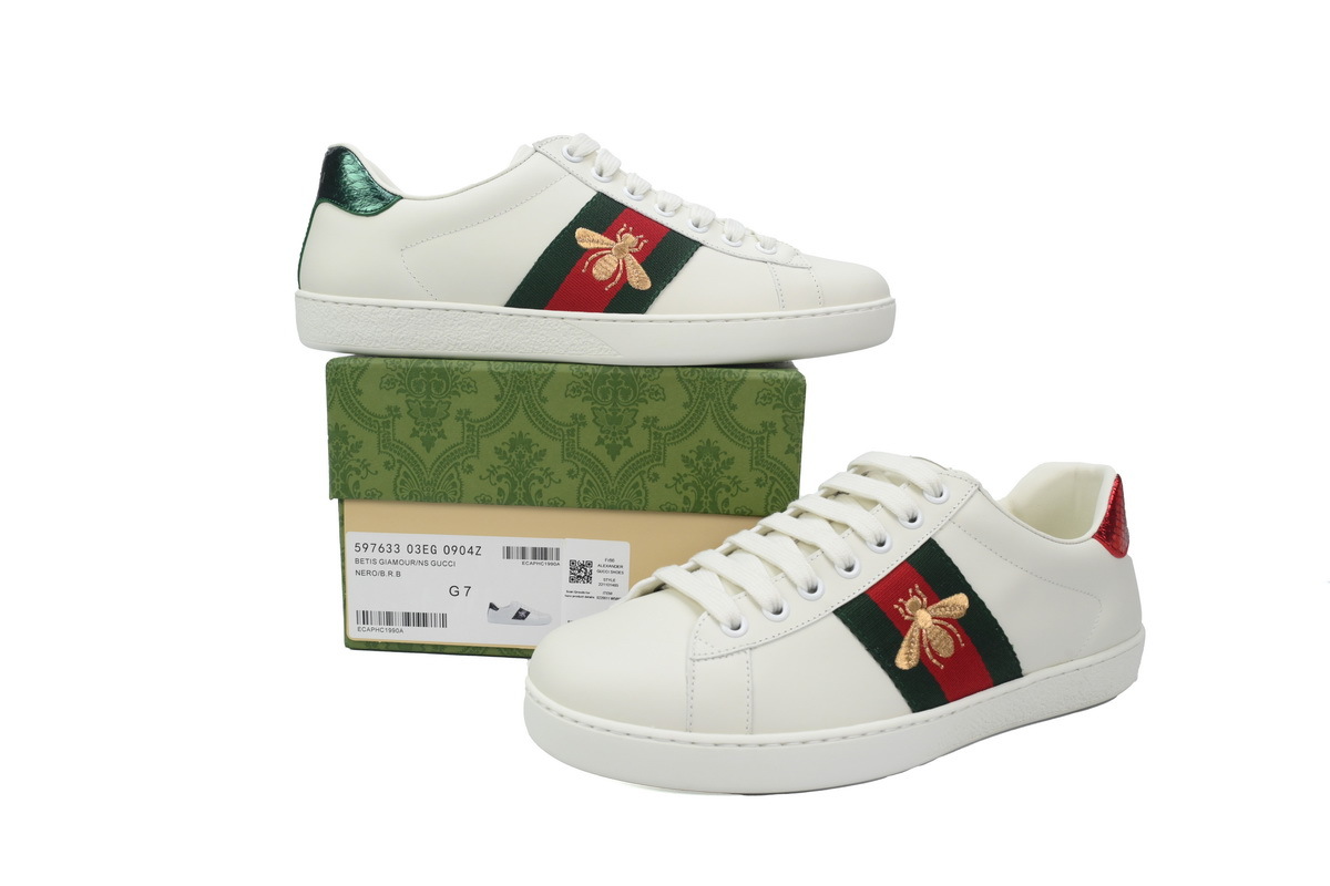 Classic Bee GUCCI ACE E Leather Bee Versatile Fashion Sneaker