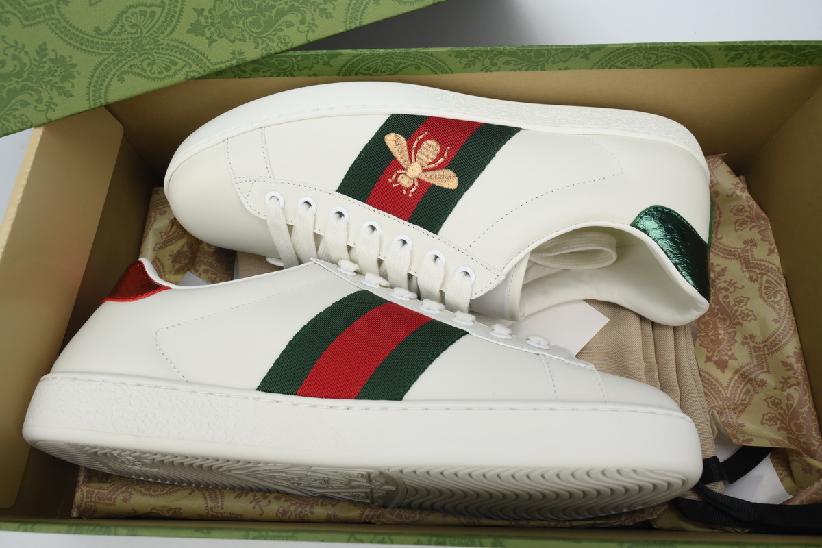 Classic Bee GUCCI ACE E Leather Bee Versatile Fashion Sneaker