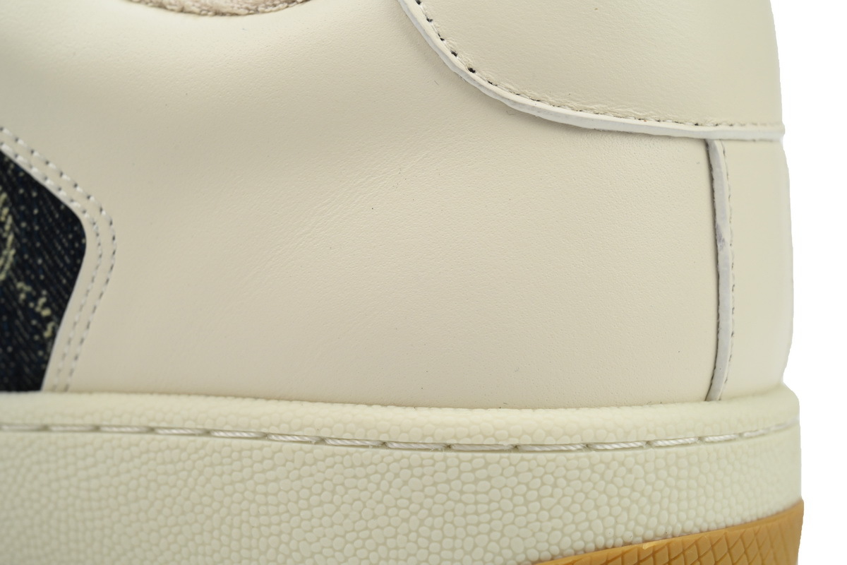 Denim Cream White Gucci Screener Low-top Lace-up Fashion Sneakers Gucci Cowboy Rice White