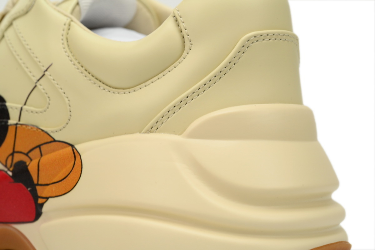 Disney x Gucci Rhyton Mickey Print Round Toe Lace-up Sneaker