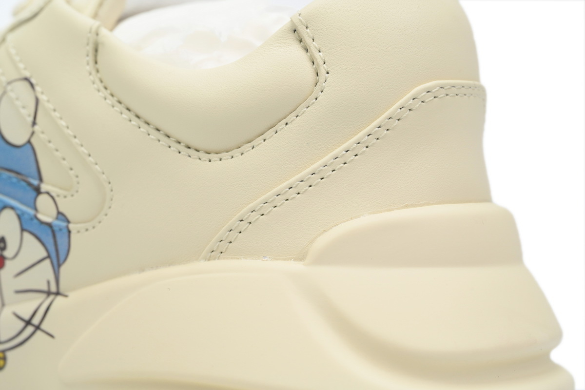 Doraemon Gucci Rhyton Synthetic Leather Crossover Round Toe Lace-up Sneaker