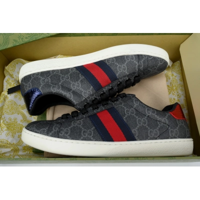 GG Canvas Black GUCCI ACE E GG Supreme Casual Fashion Sneaker 02