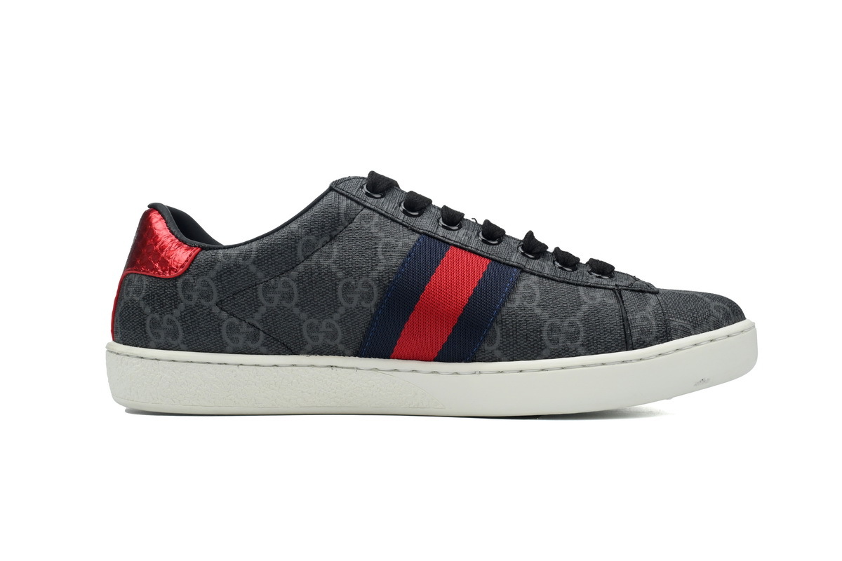 GG Canvas Black GUCCI ACE E GG Supreme Casual Fashion Sneaker