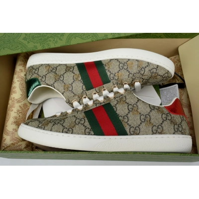 GG Canvas Gold Bee GUCCI ACE E Canvas Bee Pattern Fashion Sneaker 02