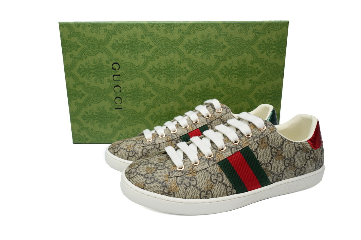 GG Canvas Gold Bee GUCCI ACE E Canvas Bee Pattern Fashion Sneaker