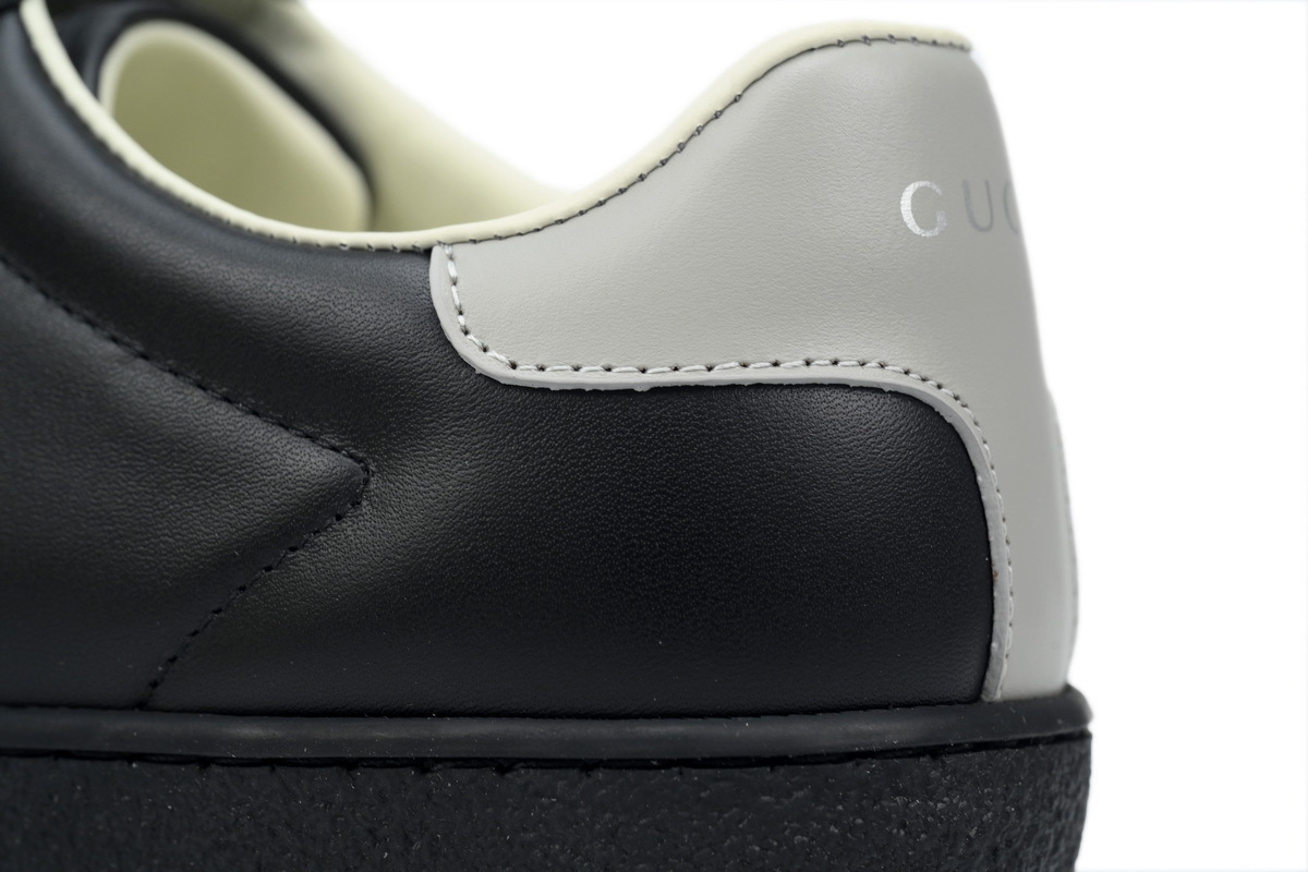 Grey Black Perforated GUCCI ACE E Interlocking G Casual Fashion Sneaker
