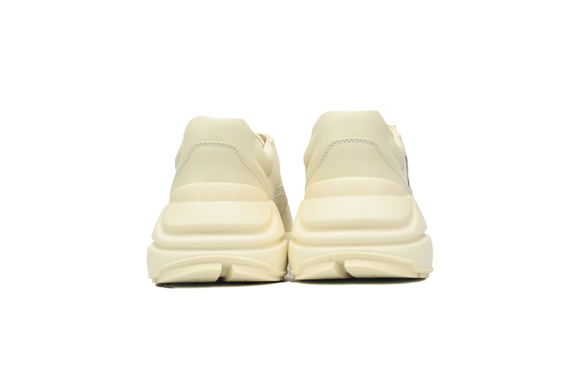 Gucci 1921 Print Rhyton Leather Round Toe Lace-up Sneaker