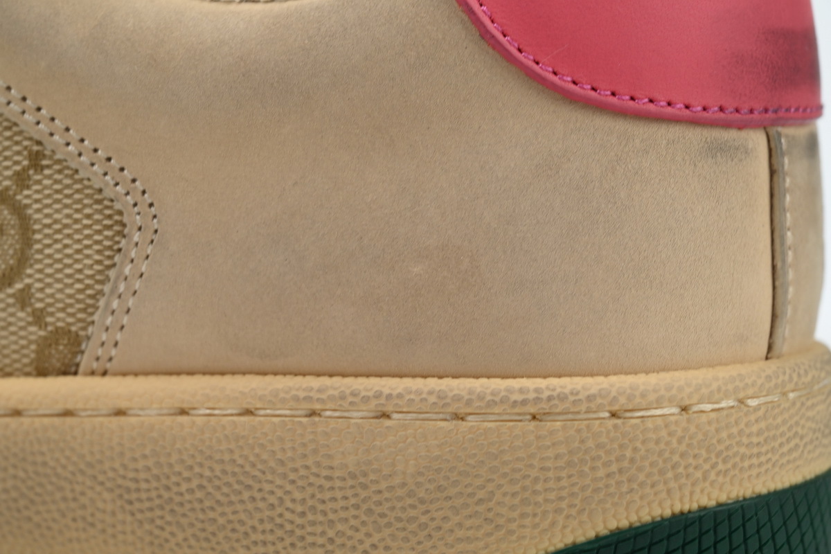 Pink Gucci Screener Low-top Lace-up Fashion Sneakers