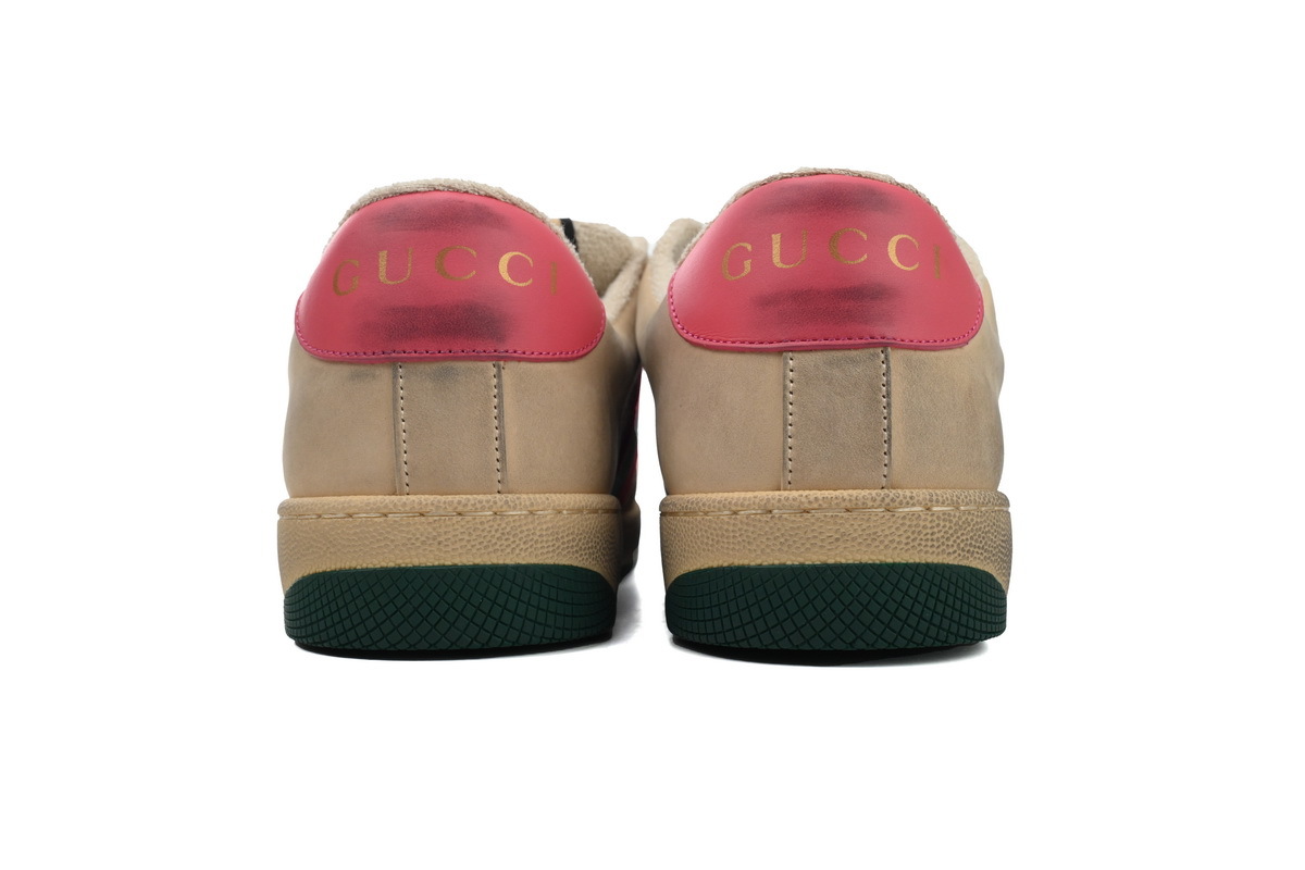 Pink Gucci Screener Low-top Lace-up Fashion Sneakers
