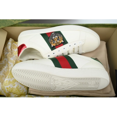 Tiger Year Limited GUCCI ACE E Cowhide Tiger Head Embroidery Casual Fashion Sneaker 02