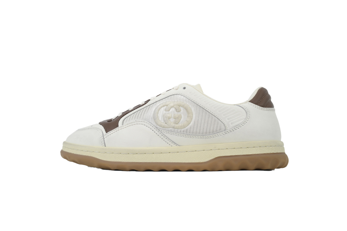 White Brown Gucci MAC 80 Low-top Lace-up Fashion Sneakers