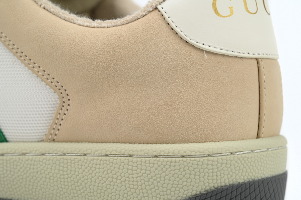 White Canvas Gucci Screener Low-top Lace-up Fashion Sneakers