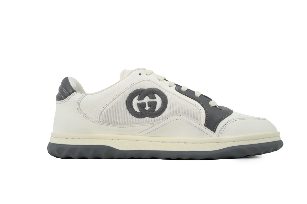 White Grey Gucci MAC 80 Low-top Lace-up Fashion Sneakers