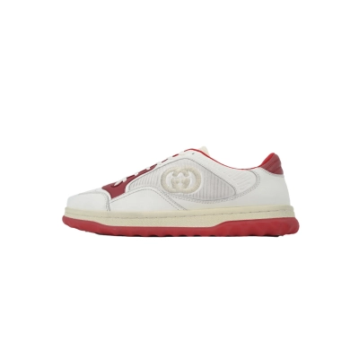 White Red Gucci MAC 80 Low-top Lace-up Fashion Sneakers 01