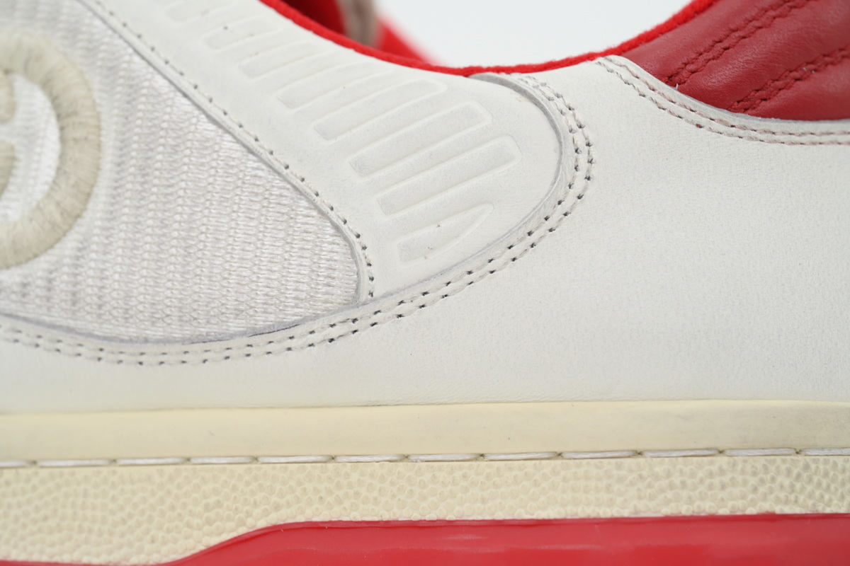 White Red Gucci MAC 80 Low-top Lace-up Fashion Sneakers
