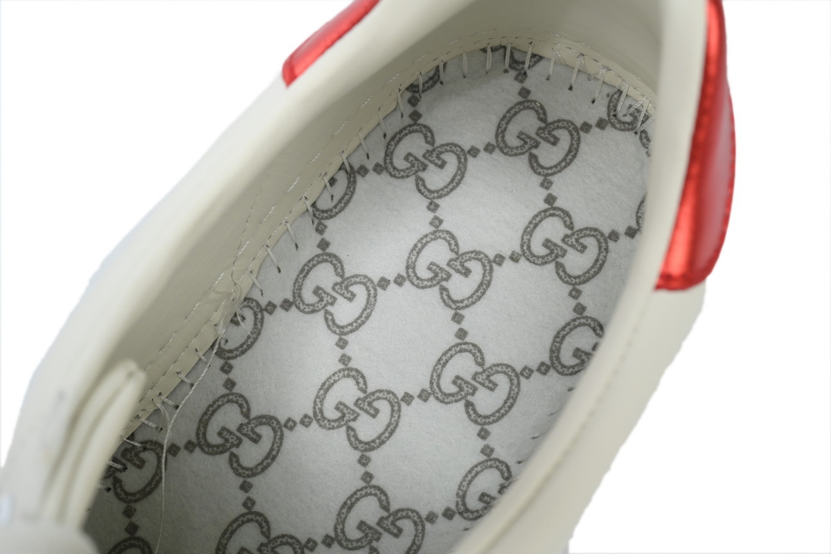 White Strap GUCCI ACE E Cowhide Gucci Stripe Fashion Sneaker
