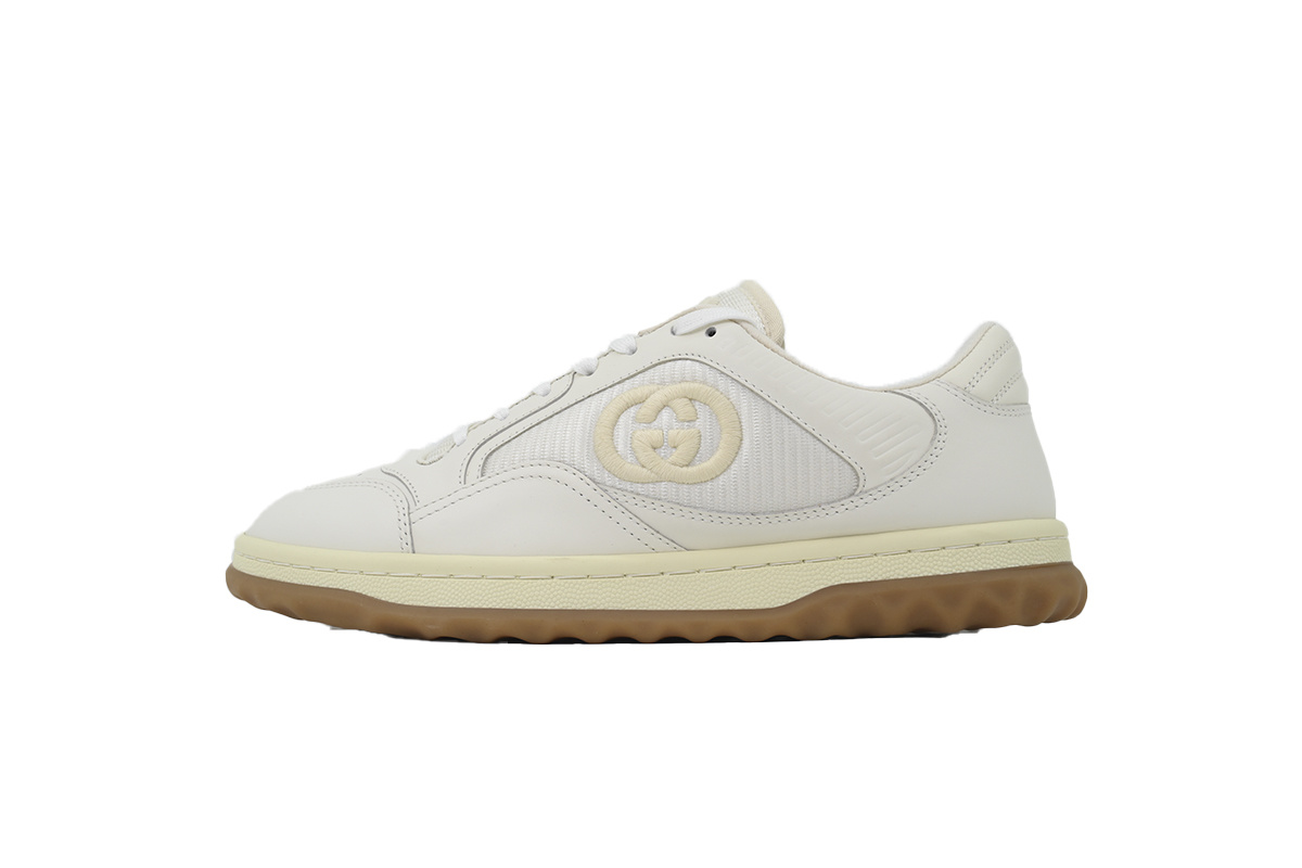 White Yellow Gucci MAC 80 Low-top Lace-up Fashion Sneakers