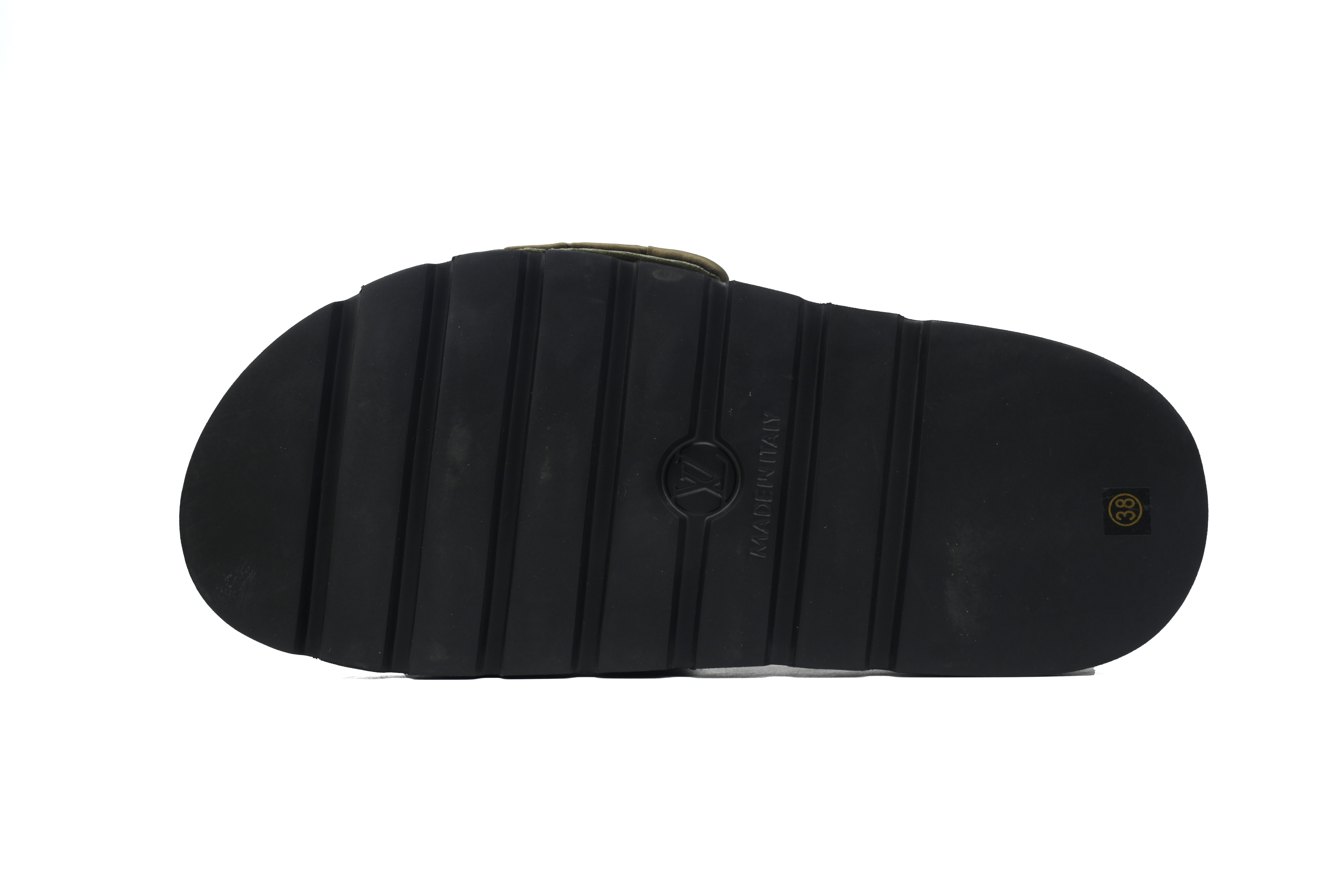  Army Green Relief LOUIS VUITTON Velcro Pool Slides Pool Pillow Comfort
