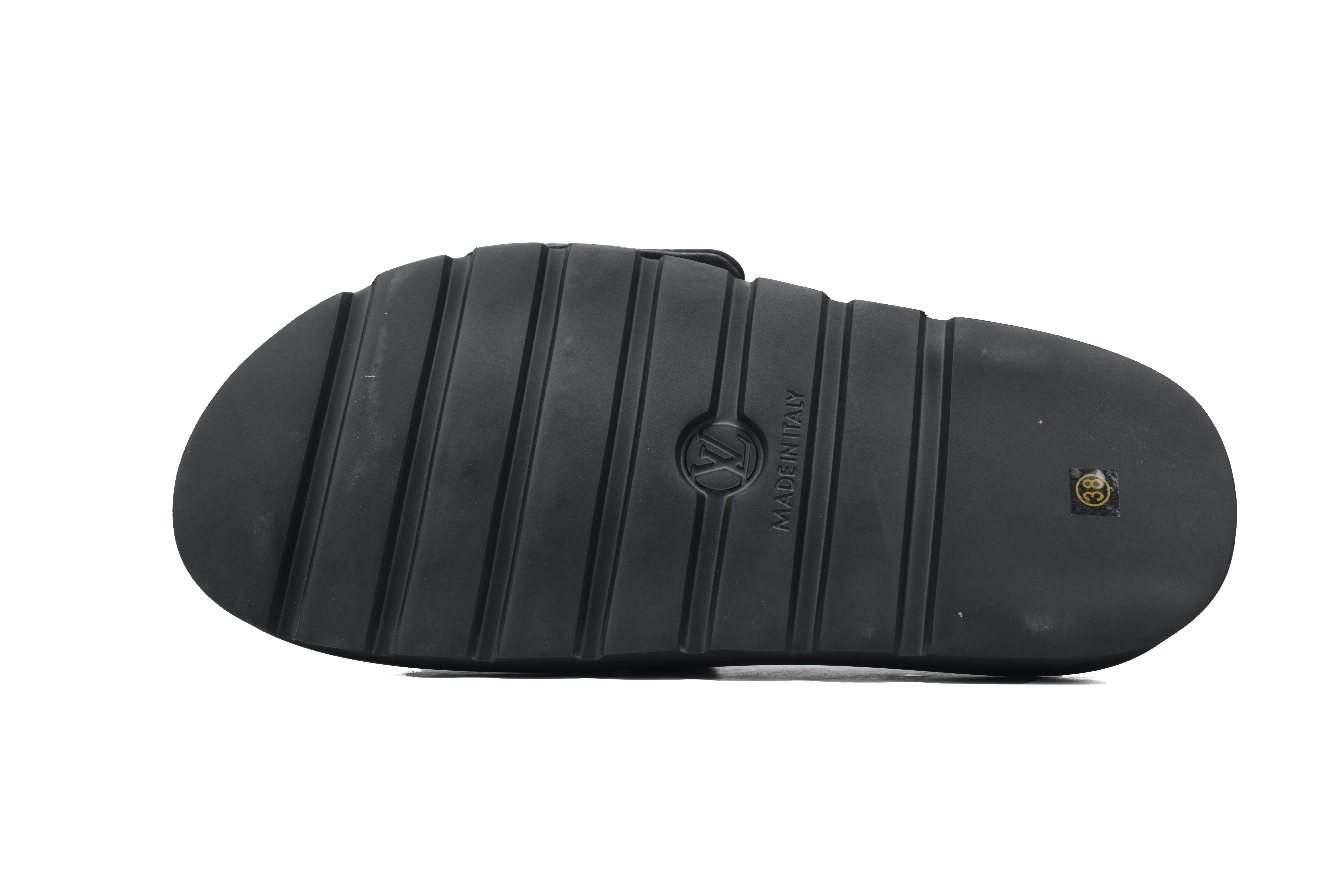  Black Relief LOUIS VUITTON Velcro Pool Slides Pool Pillow Comfort