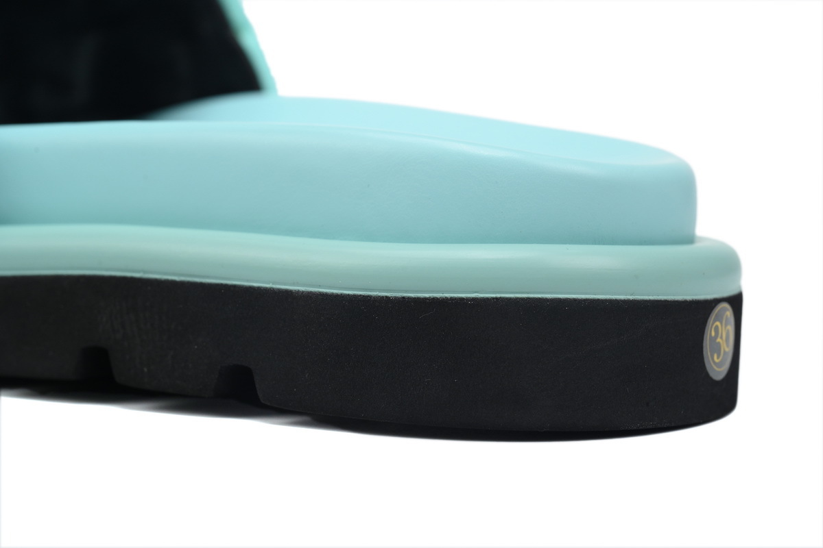  Light Blue Bread Pattern LOUIS VUITTON Velcro Pool Slides Pool Pillow Comfort