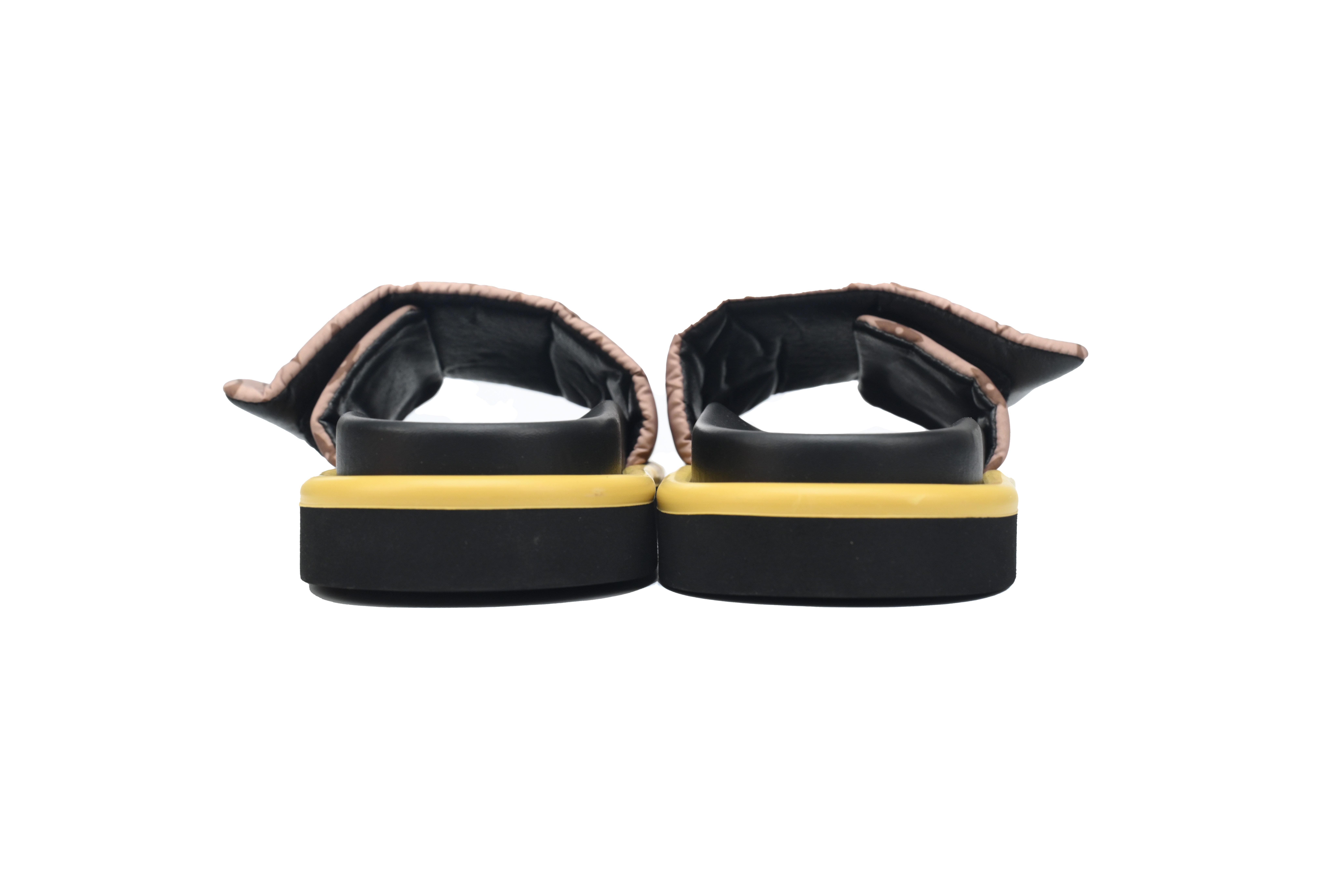  Light Brown LOUIS VUITTON Velcro Pool Slides Pool Pillow Comfort