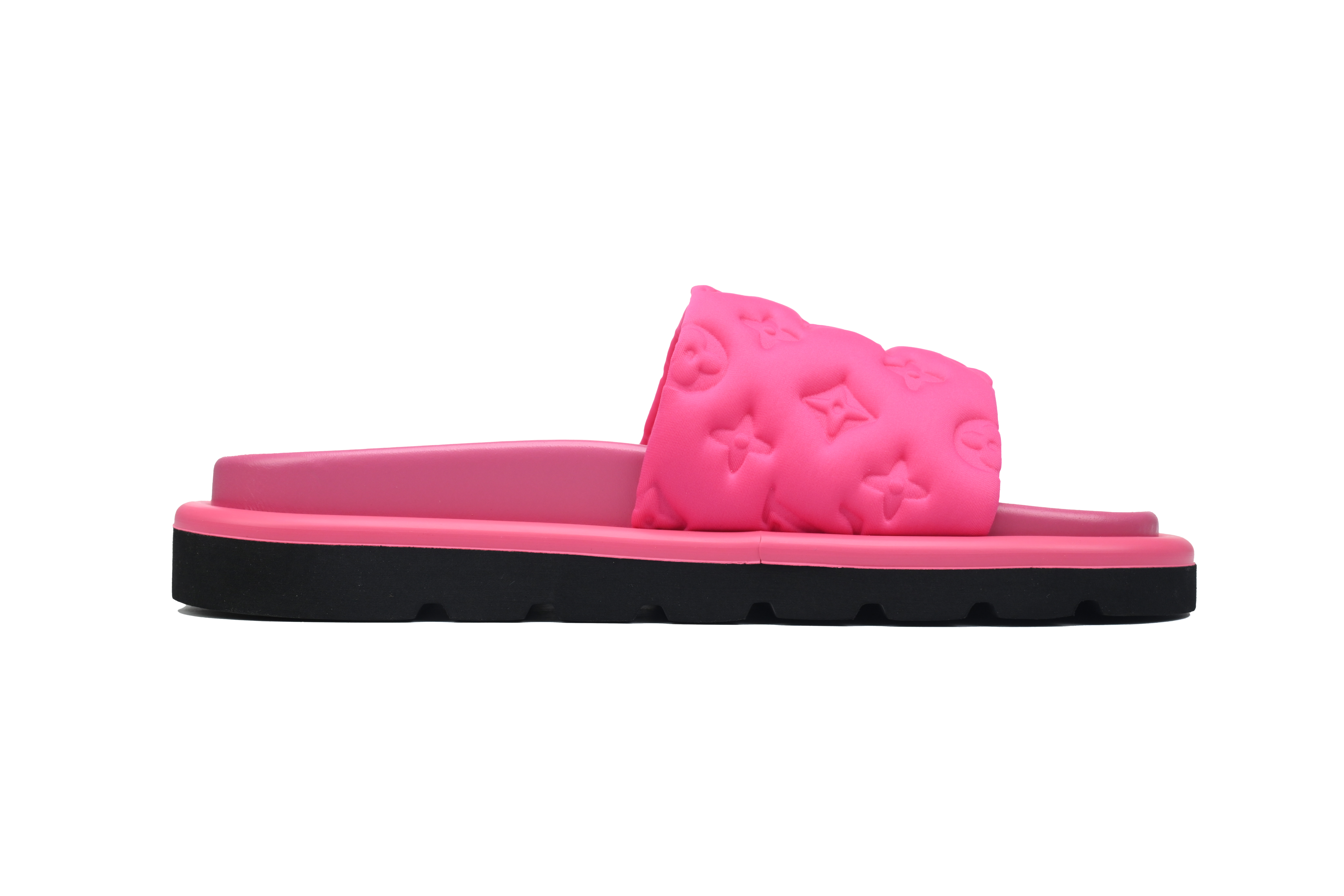  Pink LOUIS VUITTON Velcro Pool Slides Pool Pillow Comfort