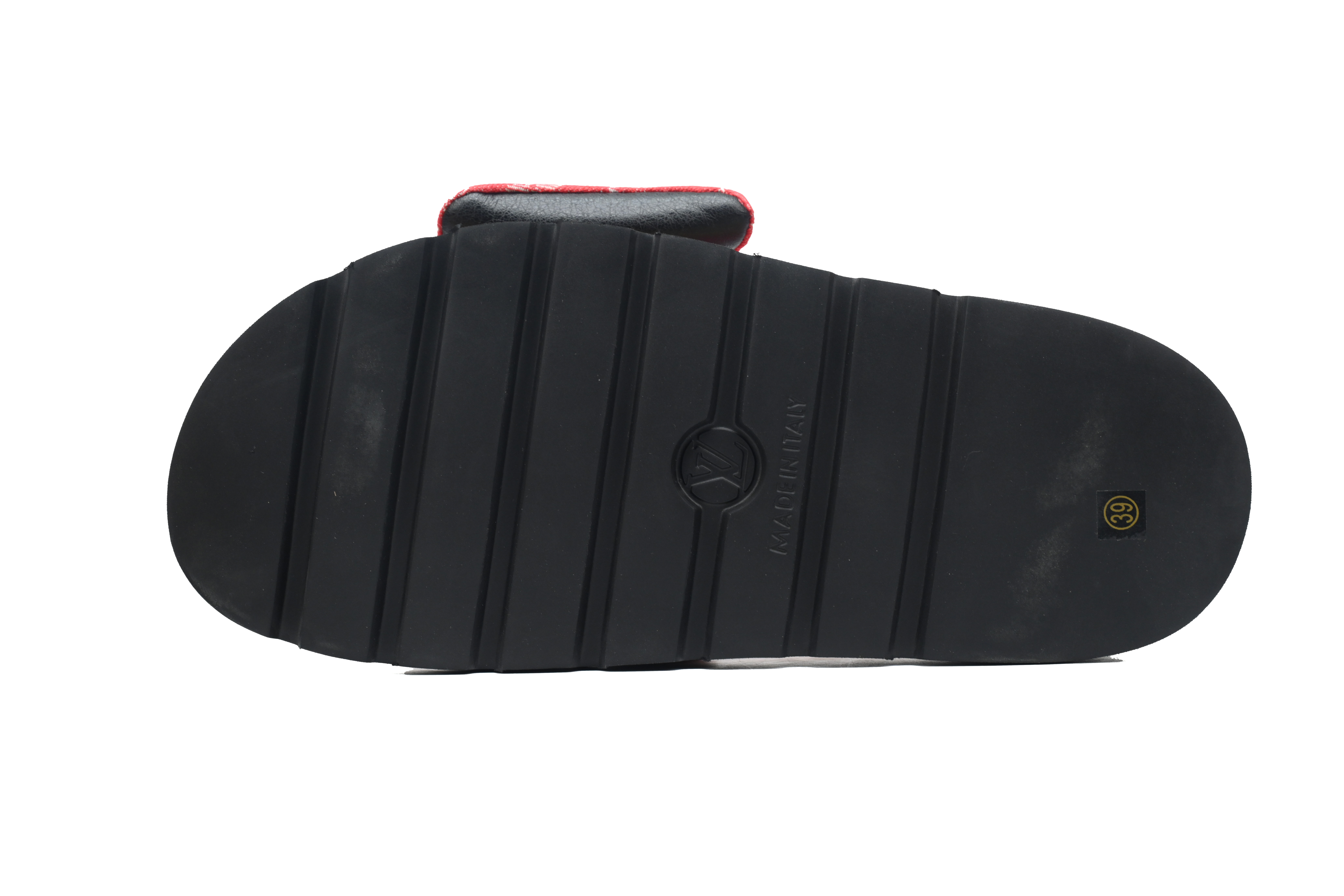  Red Denim LOUIS VUITTON Velcro Pool Slides Pool Pillow