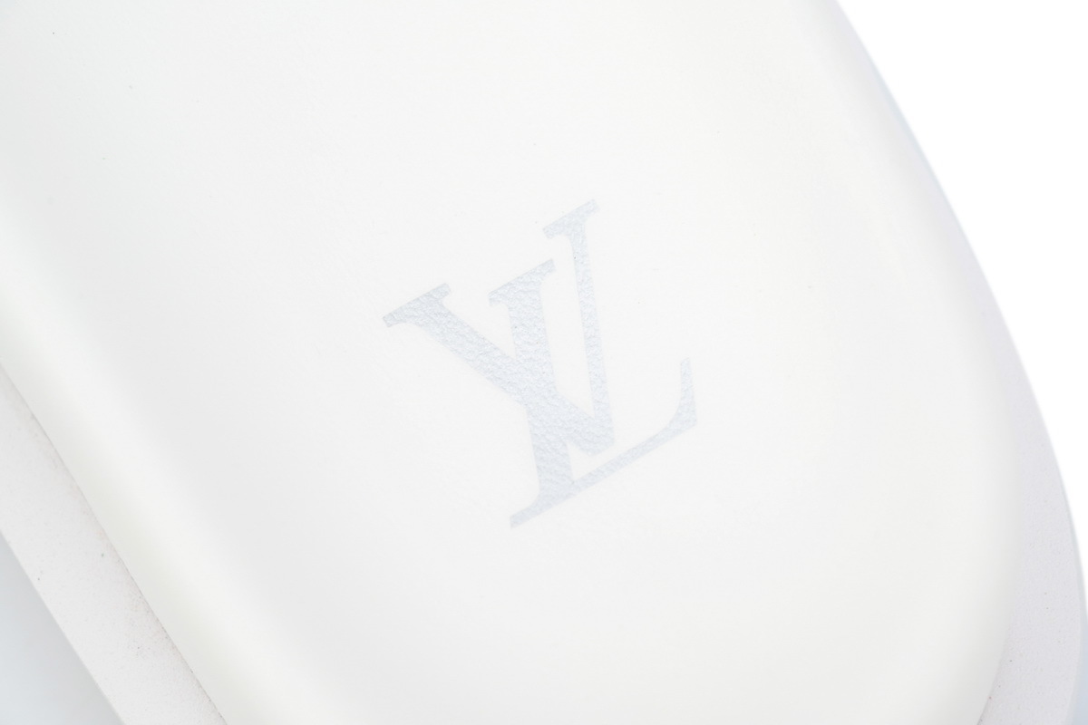  White Embossed LOUIS VUITTON Miami Velcro Pool Slides