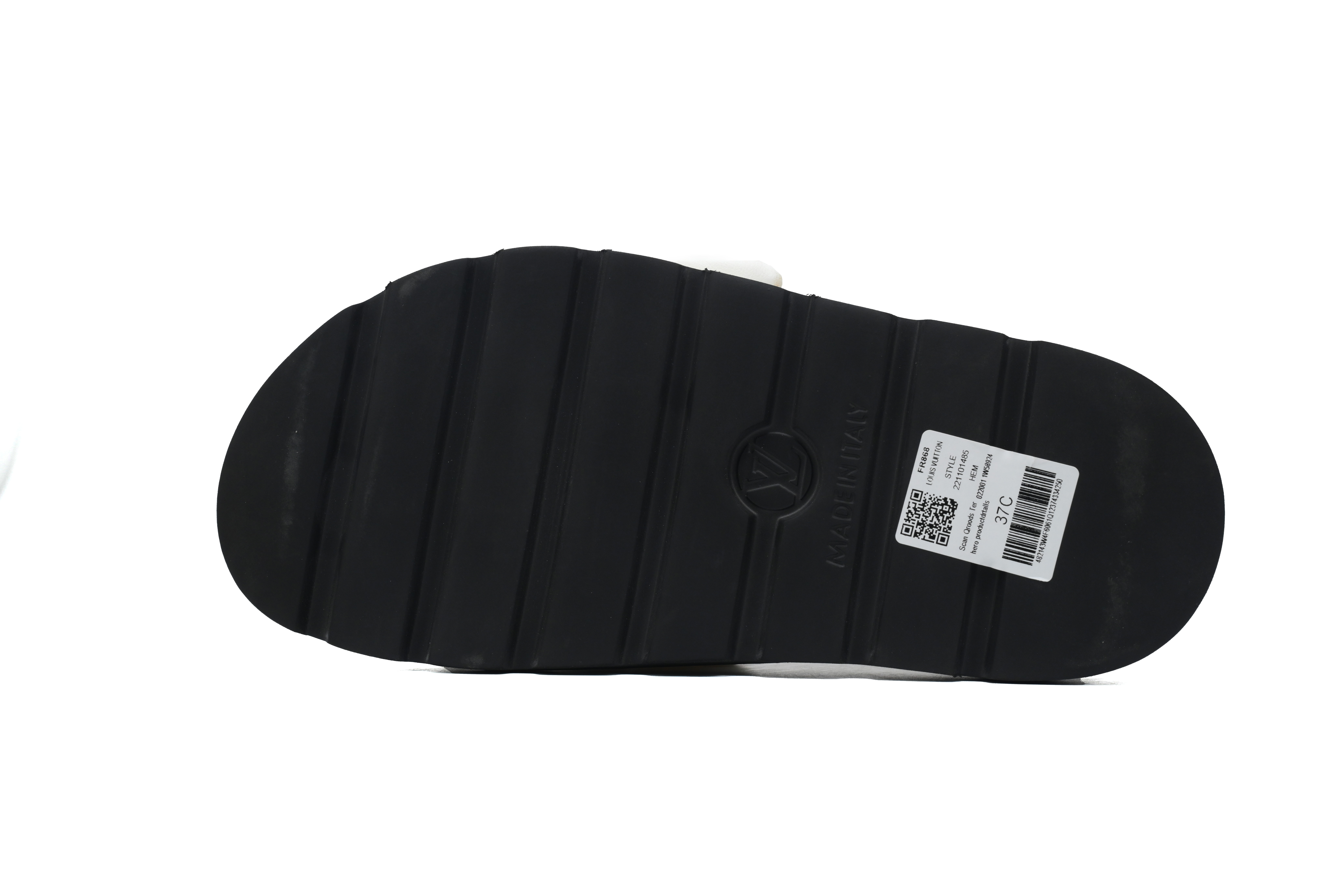  White LOUIS VUITTON Velcro Pool Slides Pool Pillow Comfort