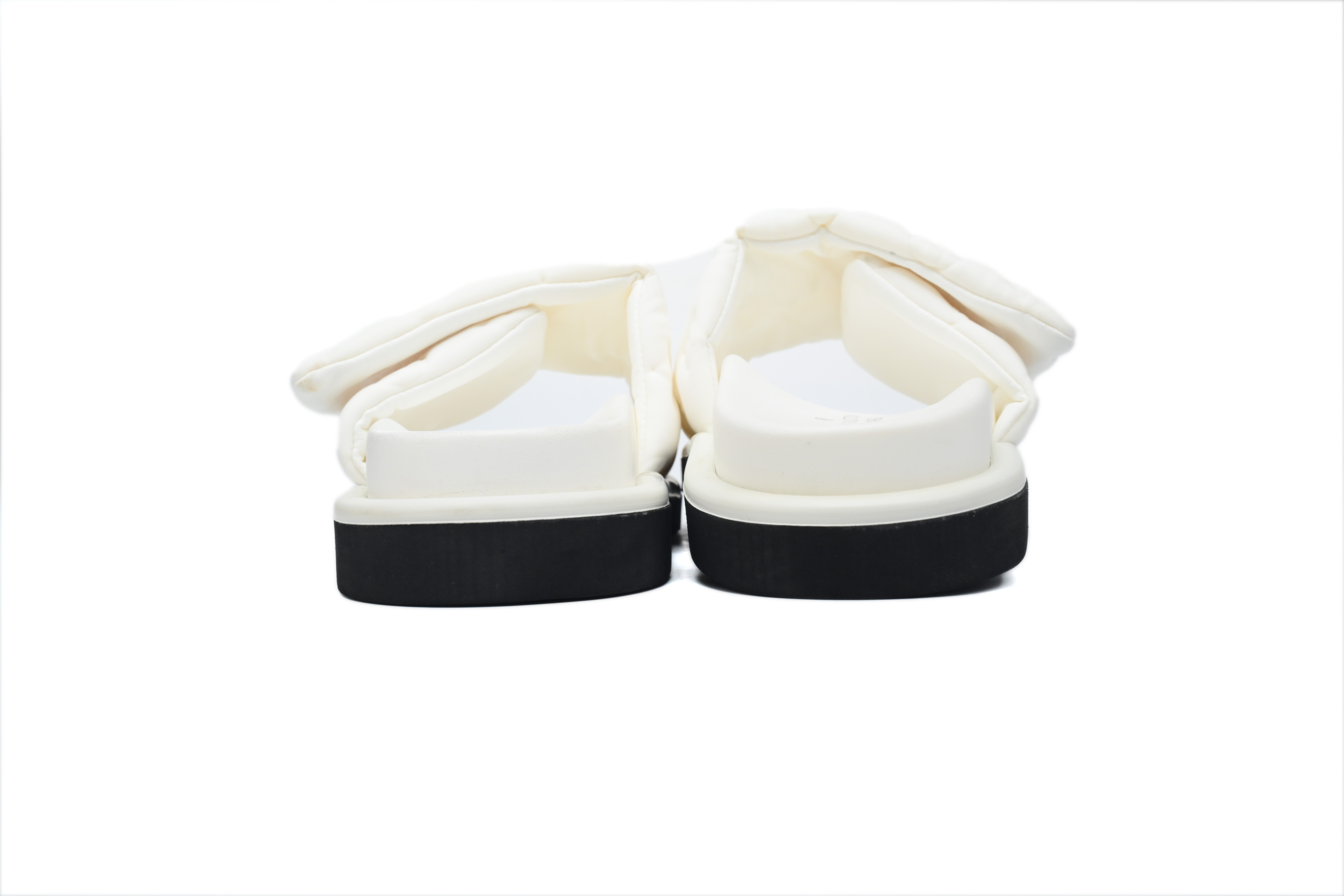 White LOUIS VUITTON Velcro Pool Slides Pool Pillow Comfort