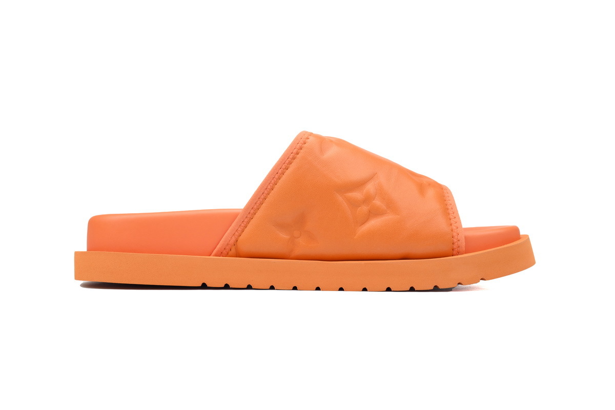  Yellow Embossed LOUIS VUITTON Miami Velcro Pool Slides