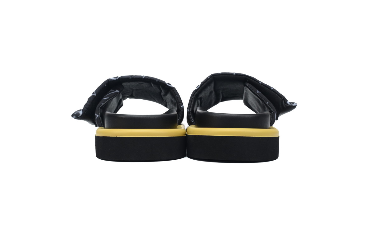  Yellow Label Fabric LOUIS VUITTON Velcro Pool Slides Pool Pillow