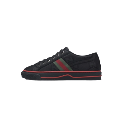 all black Gucci 1977 Sneakers Gucci Tennis Off The Grid Double G Sports fashion sneakers 01