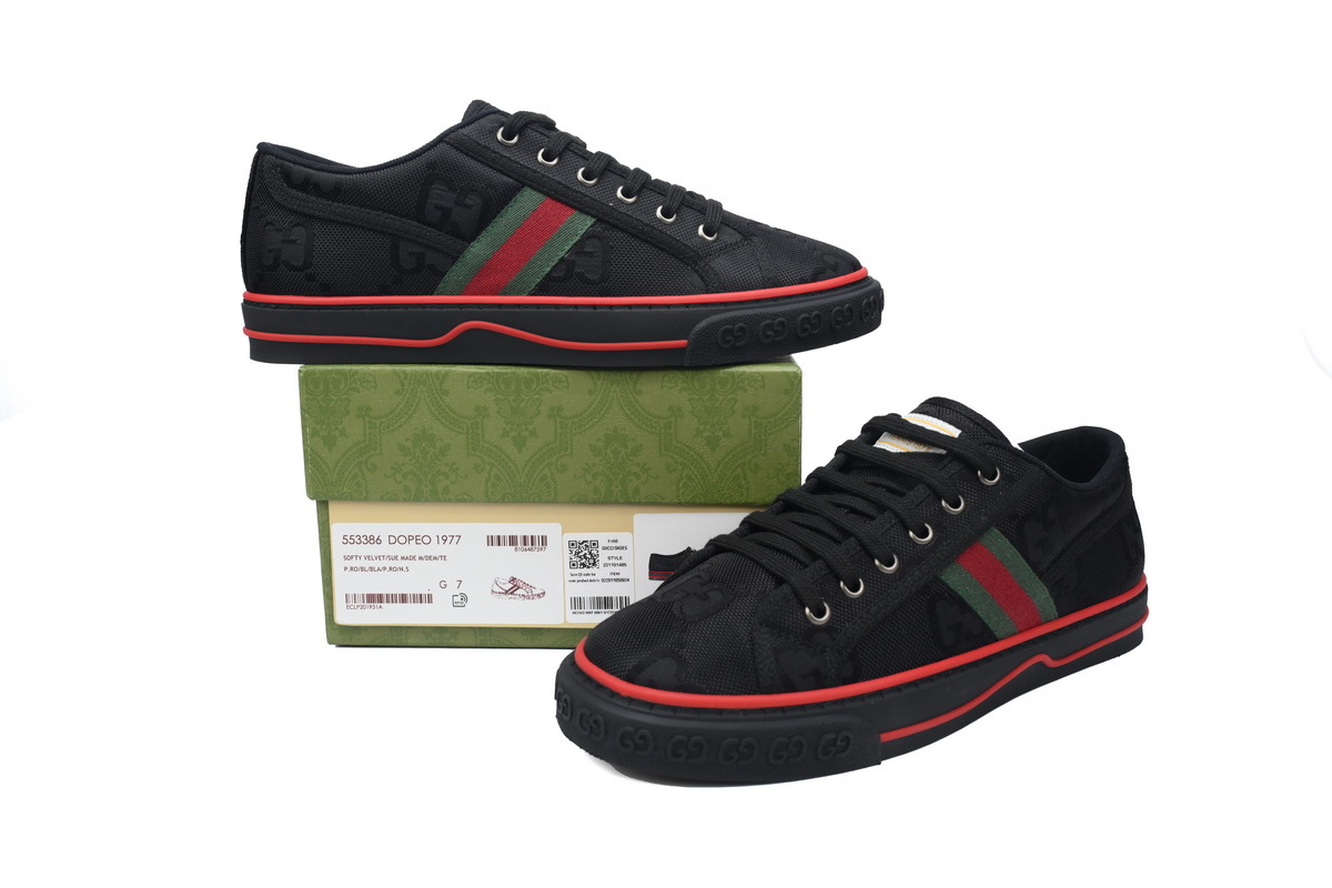 all black Gucci 1977 Sneakers Gucci Tennis Off The Grid Double G Sports fashion sneakers