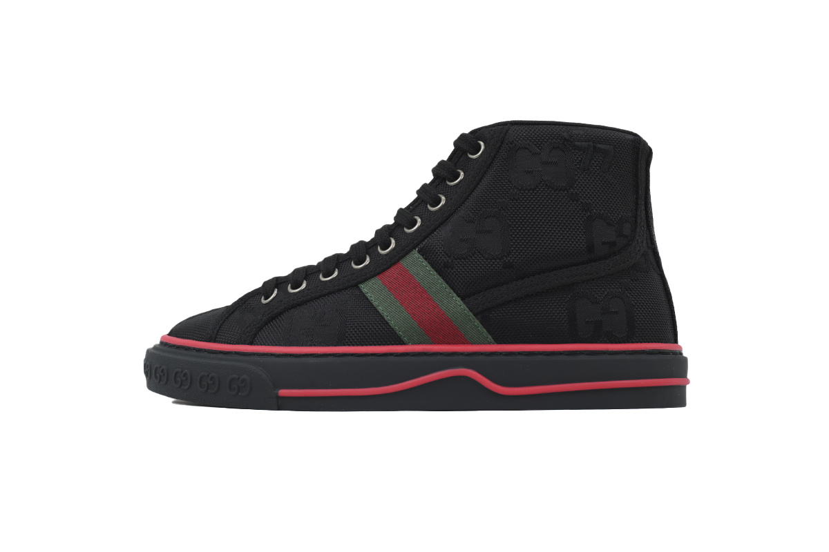 All black high top Gucci 1977 Sneakers Gucci Tennis Off The Grid High-top sports fashion sneakers