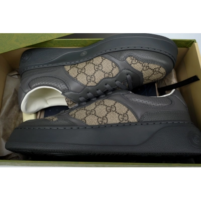 all gray Gucci platform biscuit shoes Gucci Chunky B Low-top lace up Sneakers 02