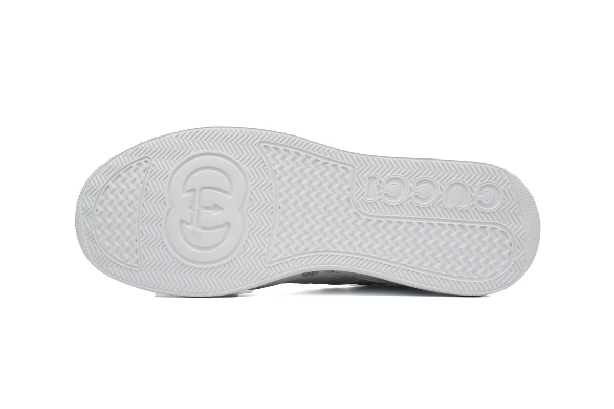 all white Gucci platform biscuit shoes Gucci Canvas leather Sneakers
