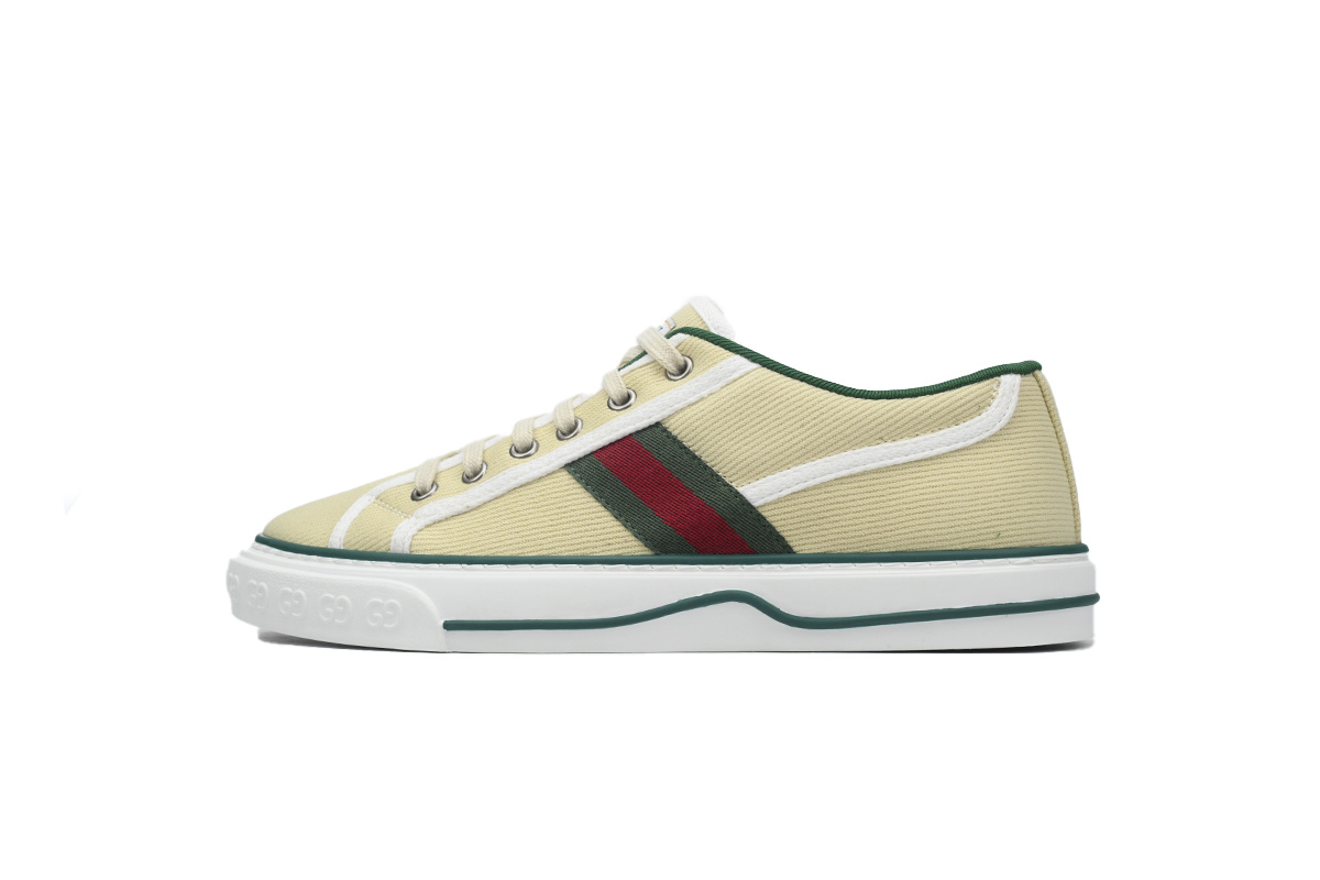 Beige Gucci 1977 Sneakers Gucci Tennis Cotton lace-up round toe low-top fashion sneakers