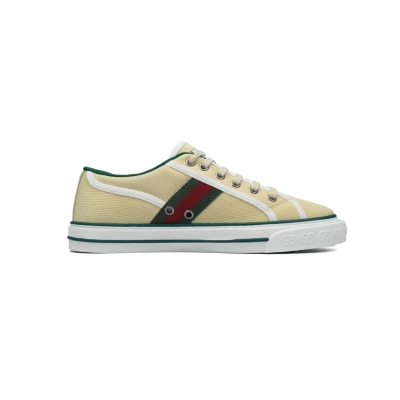 Beige Gucci 1977 Sneakers Gucci Tennis Cotton lace-up round toe low-top fashion sneakers 02