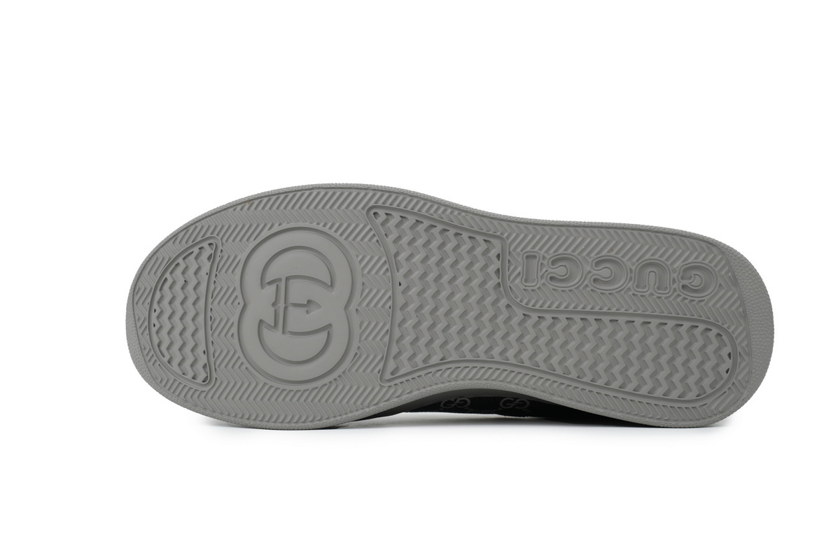 black gray Gucci platform biscuit shoes Gucci Chunky B Cowhide round toe comfortable lace-up Sneakers