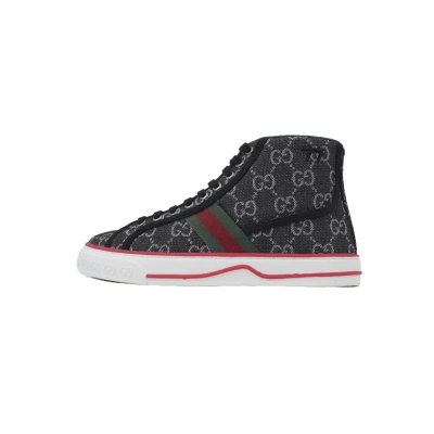 black high top Gucci 1977 Sneakers Gucci Tennis High-top sports fashion sneakers 01