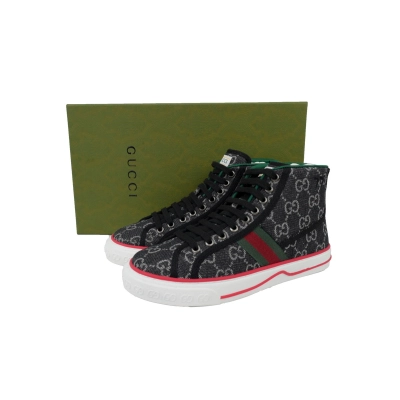 black high top Gucci 1977 Sneakers Gucci Tennis High-top sports fashion sneakers 02