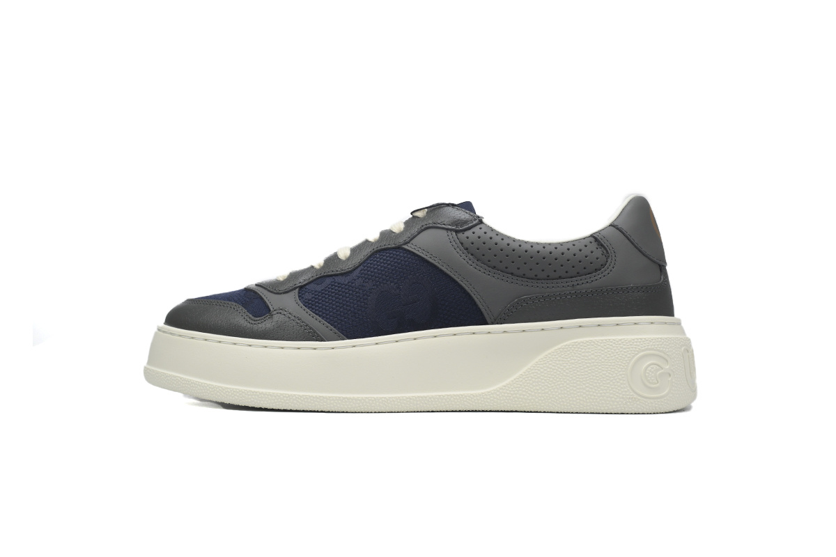 Gray and blue Gucci platform biscuit shoes Gucci Pair Comfortable Sneakers